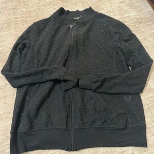 Beyond yoga black zip up workout jacket size small